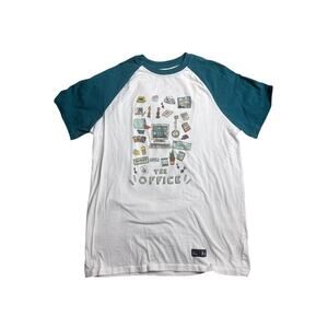 The Office Graphic Baseball Tee – Size Large – Licensed Short Sleeve Shirt